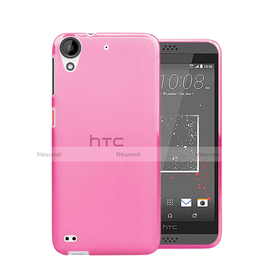 Ultra Slim Transparent TPU Soft Case for HTC Desire 530 Pink