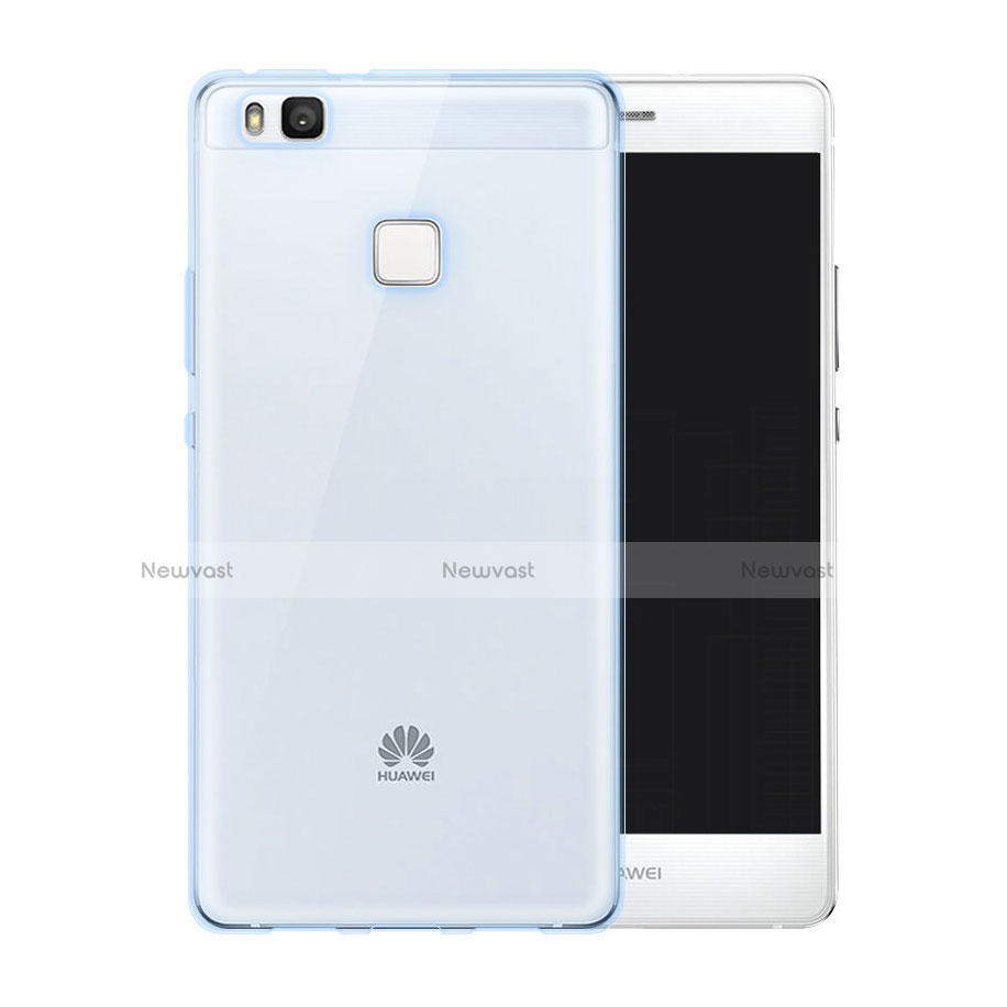 Ultra Slim Transparent TPU Soft Case for Huawei G9 Lite Blue