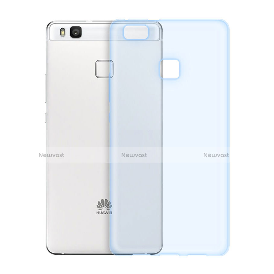 Ultra Slim Transparent TPU Soft Case for Huawei G9 Lite Blue