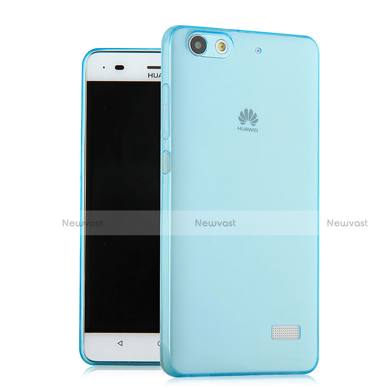 Ultra Slim Transparent TPU Soft Case for Huawei Honor 4C Blue