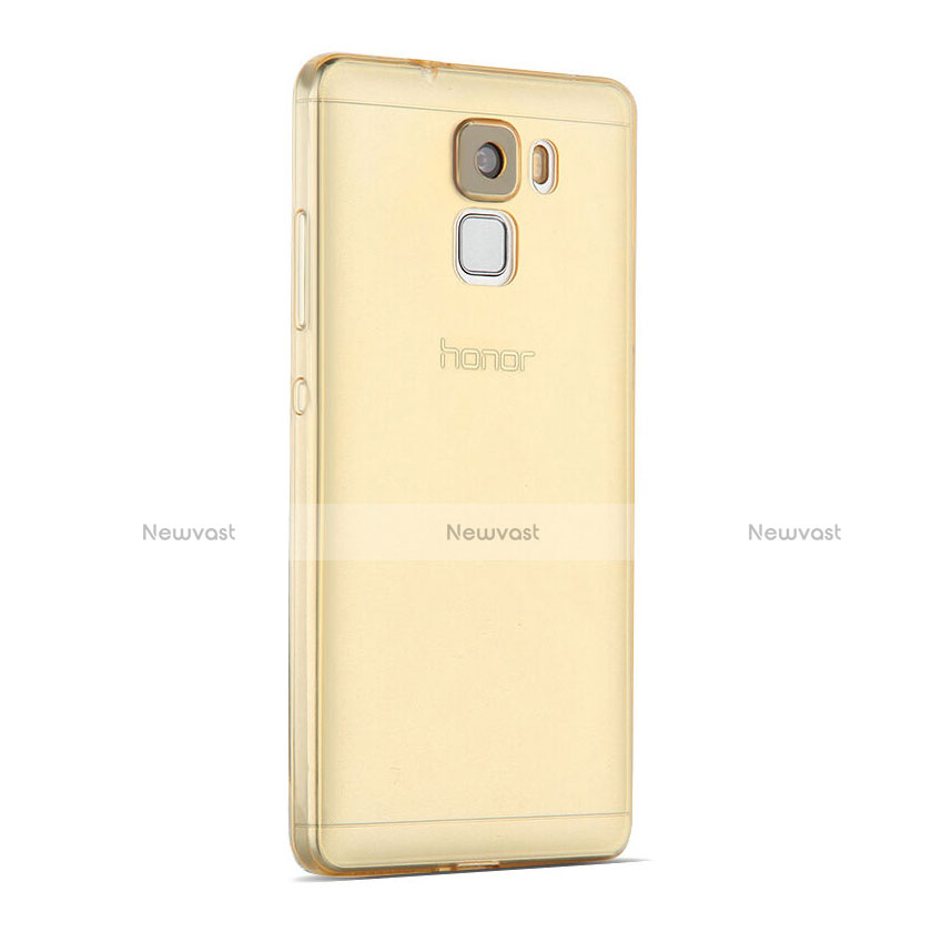 Ultra Slim Transparent TPU Soft Case for Huawei Honor 7 Dual SIM Gold