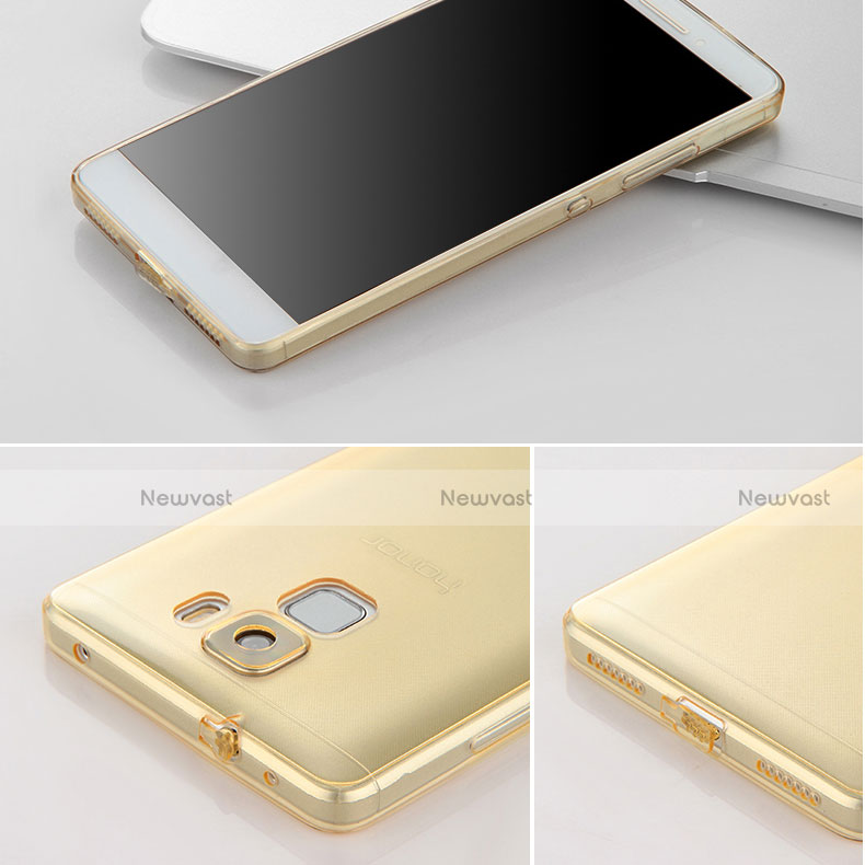 Ultra Slim Transparent TPU Soft Case for Huawei Honor 7 Dual SIM Gold