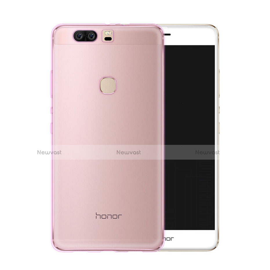 Ultra Slim Transparent TPU Soft Case for Huawei Honor V8 Pink