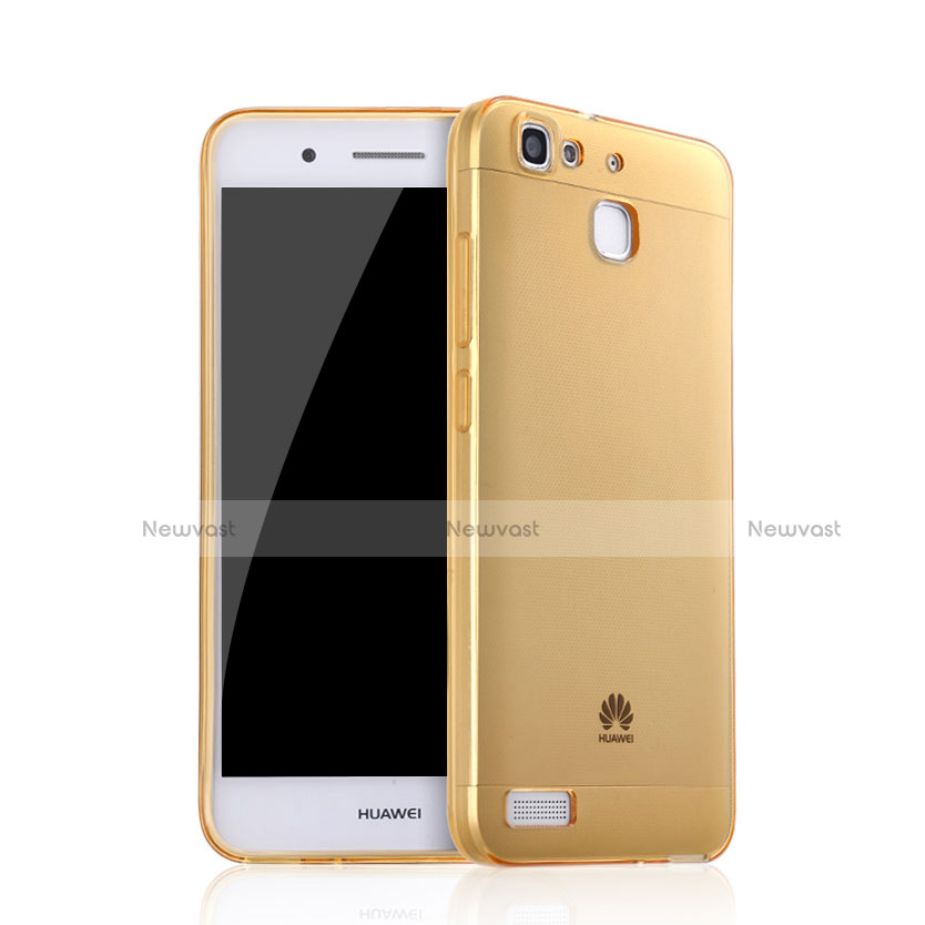 Ultra Slim Transparent TPU Soft Case for Huawei P8 Lite Smart Gold