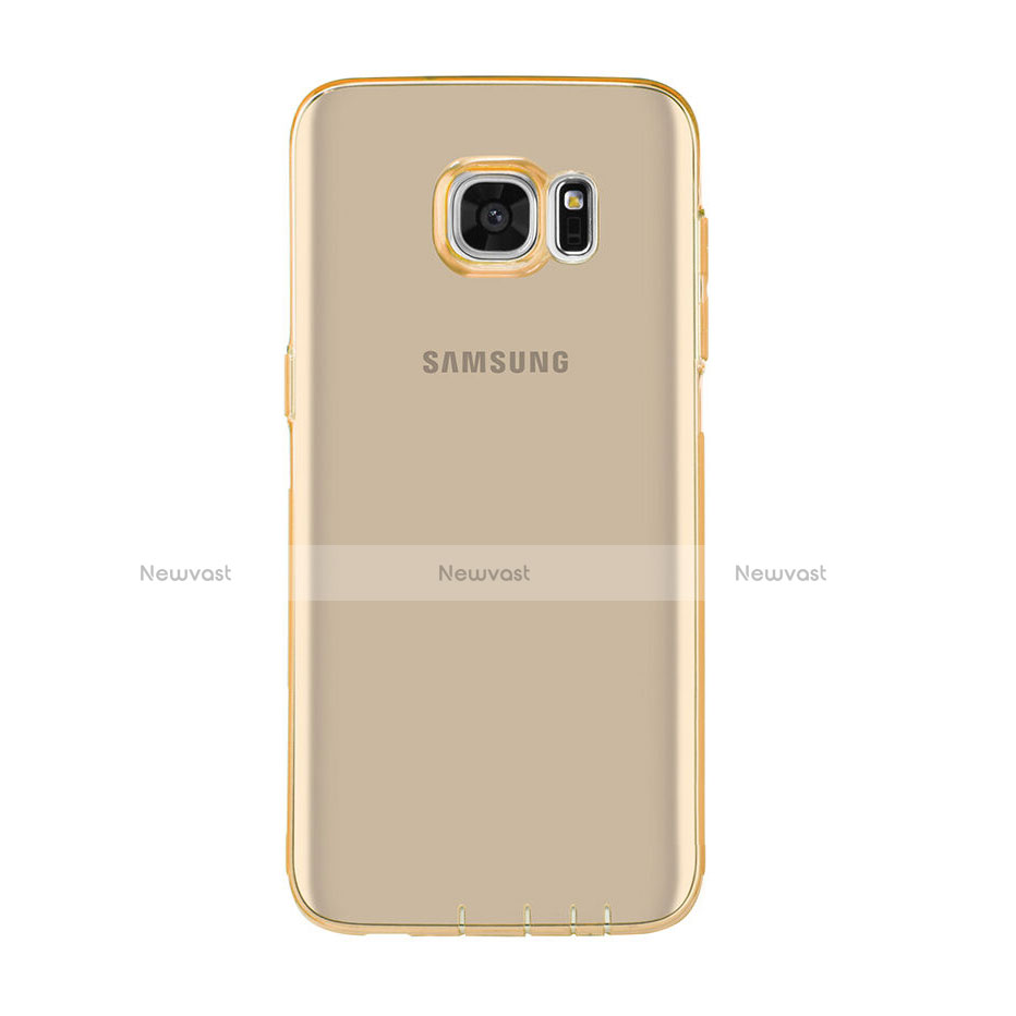 Ultra Slim Transparent TPU Soft Case for Samsung Galaxy S7 Edge G935F Gold