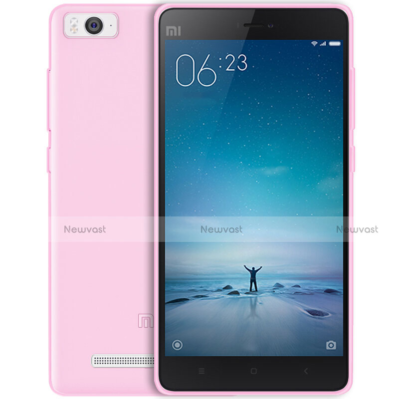 Ultra Slim Transparent TPU Soft Case for Xiaomi Mi 4i Pink