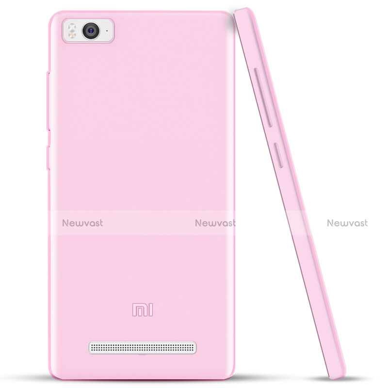 Ultra Slim Transparent TPU Soft Case for Xiaomi Mi 4i Pink