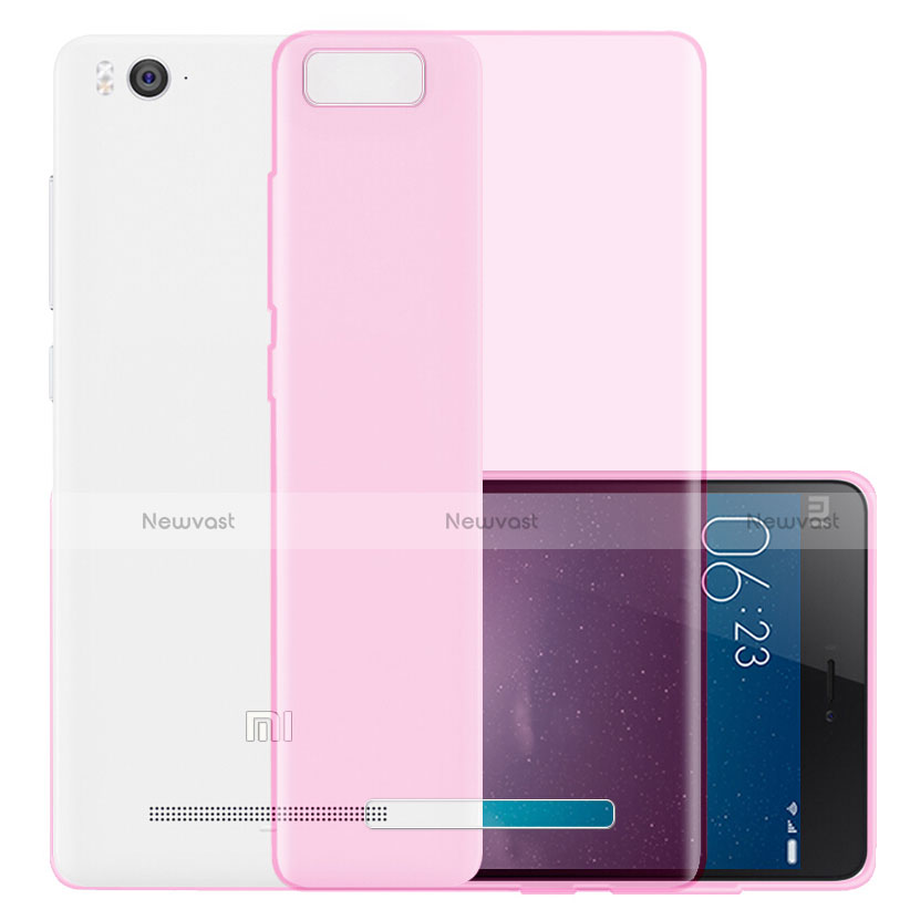 Ultra Slim Transparent TPU Soft Case for Xiaomi Mi 4i Pink