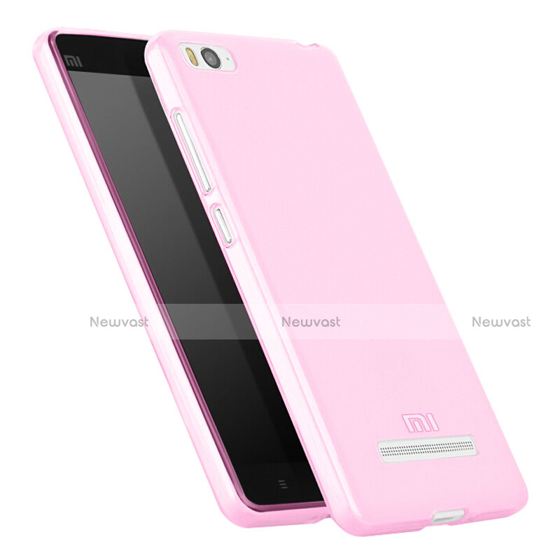 Ultra Slim Transparent TPU Soft Case for Xiaomi Mi 4i Pink