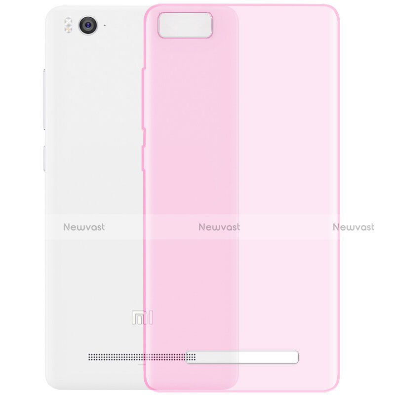 Ultra Slim Transparent TPU Soft Case for Xiaomi Mi 4i Pink