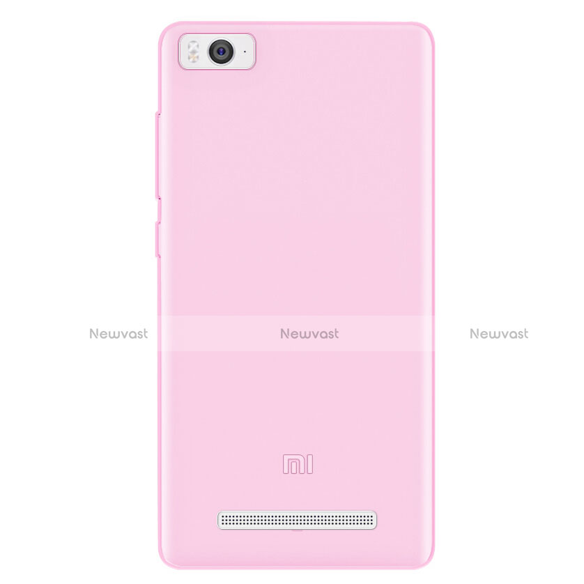 Ultra Slim Transparent TPU Soft Case for Xiaomi Mi 4i Pink