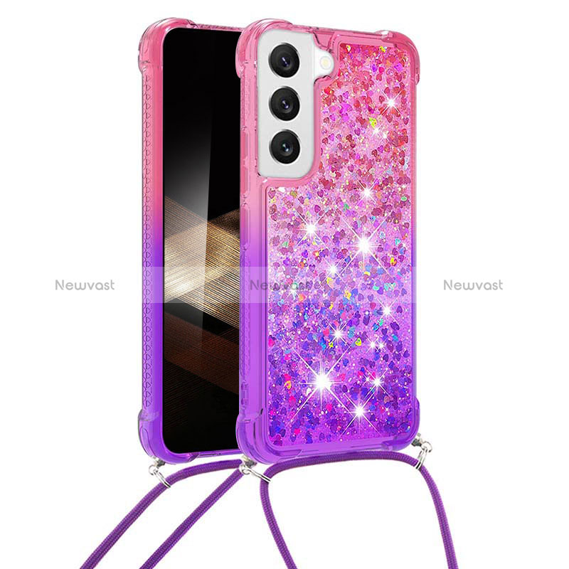 Ultra-thin Silicone Gel Gradient Soft Case Cover Y01B for Samsung Galaxy S24 5G Purple