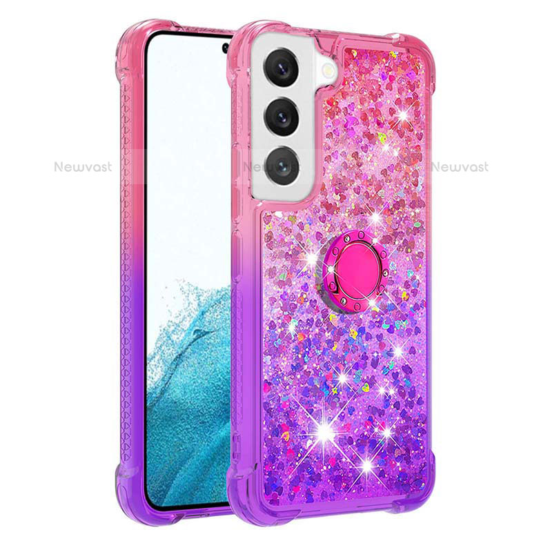 Ultra-thin Silicone Gel Gradient Soft Case Cover Y04B for Samsung Galaxy S21 FE 5G Purple