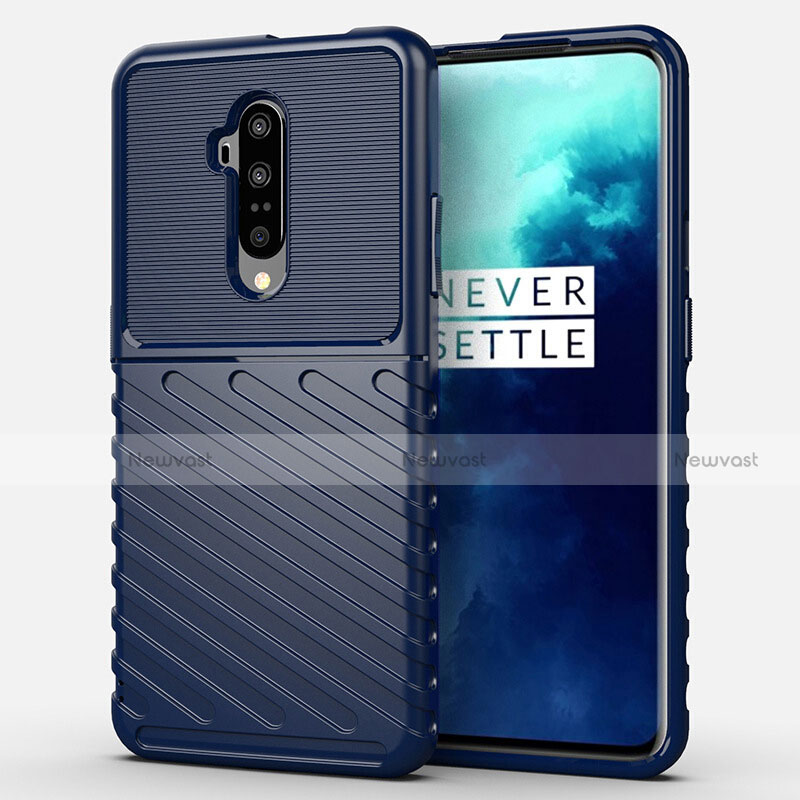 Ultra-thin Silicone Gel Soft Case 360 Degrees Cover A01 for OnePlus 7T Pro 5G Blue