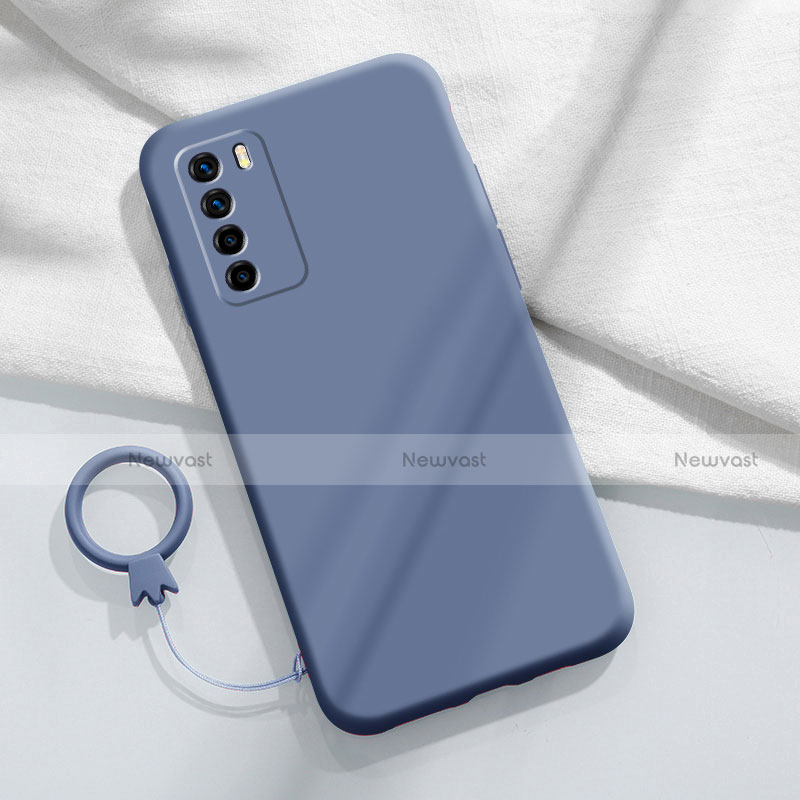 Ultra-thin Silicone Gel Soft Case 360 Degrees Cover C01 for Huawei Honor Play4 5G Lavender Gray