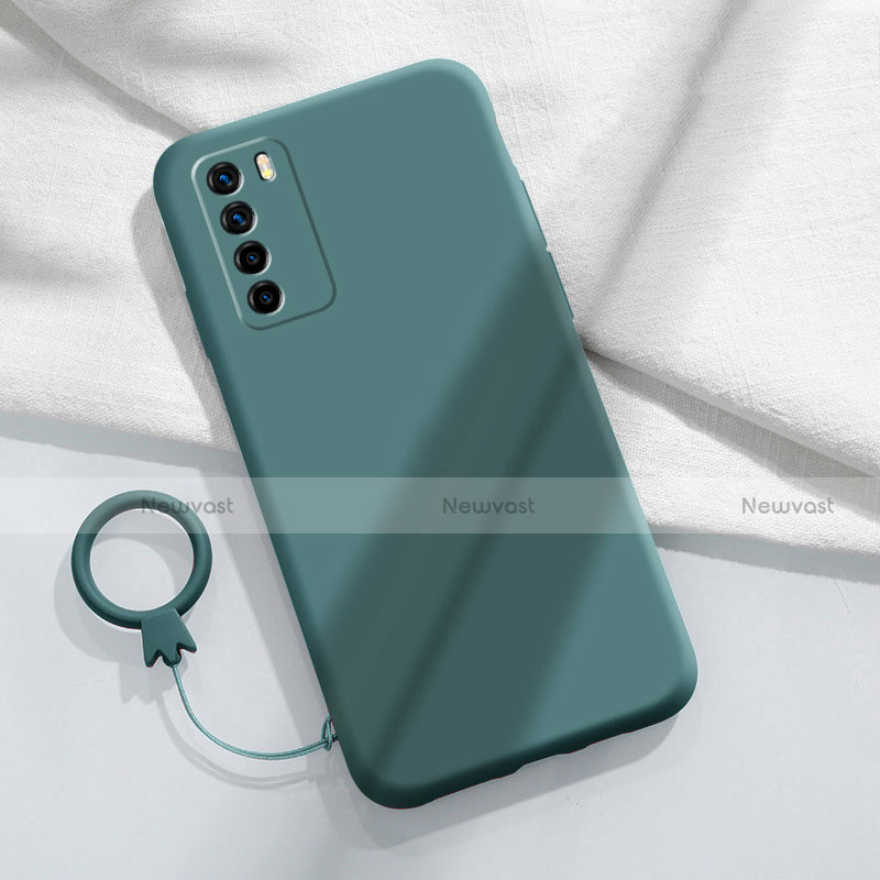 Ultra-thin Silicone Gel Soft Case 360 Degrees Cover C01 for Huawei Honor Play4 5G Midnight Green