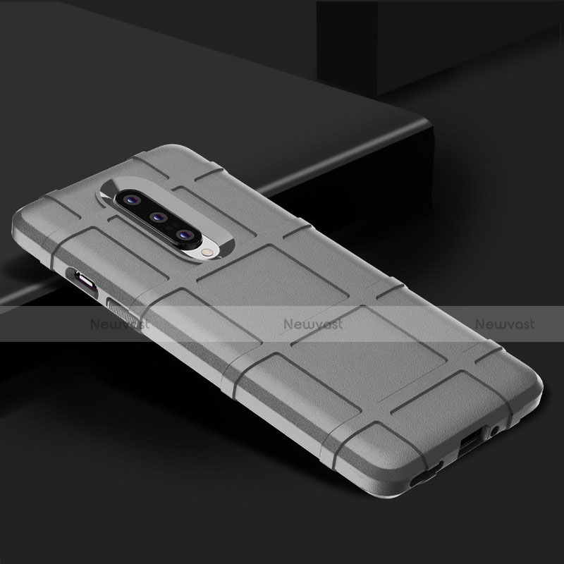 Ultra-thin Silicone Gel Soft Case 360 Degrees Cover C01 for OnePlus 8 Silver