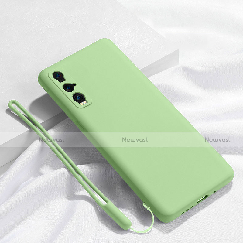 Ultra-thin Silicone Gel Soft Case 360 Degrees Cover C01 for Oppo Find X2 Cyan