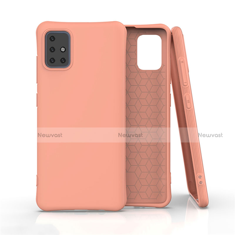 Ultra-thin Silicone Gel Soft Case 360 Degrees Cover C01 for Samsung Galaxy A51 5G Orange