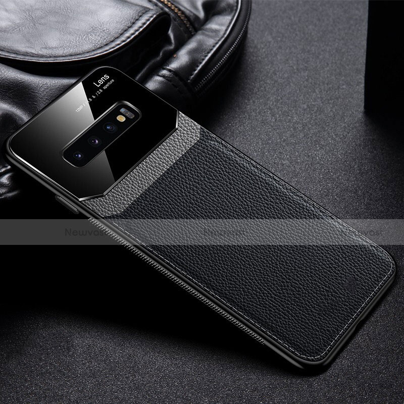 Ultra-thin Silicone Gel Soft Case 360 Degrees Cover C01 for Samsung Galaxy S10 Black