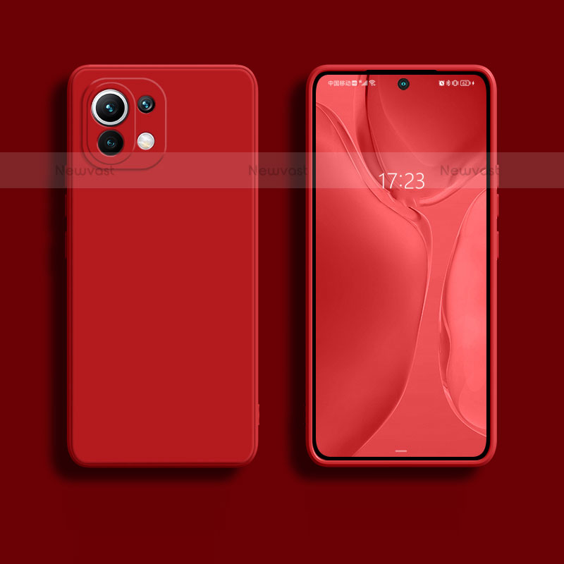 Ultra-thin Silicone Gel Soft Case 360 Degrees Cover C01 for Xiaomi Mi 11 5G Red