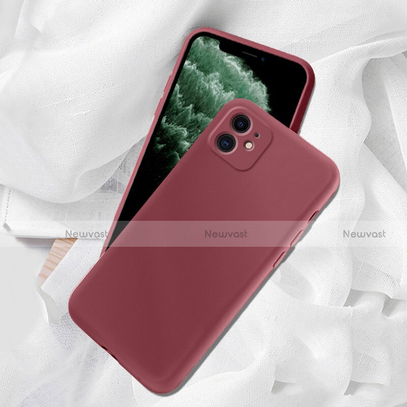 Ultra-thin Silicone Gel Soft Case 360 Degrees Cover C02 for Apple iPhone 11 Red Wine