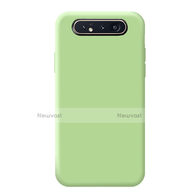 Ultra-thin Silicone Gel Soft Case 360 Degrees Cover C02 for Samsung Galaxy A90 4G Green