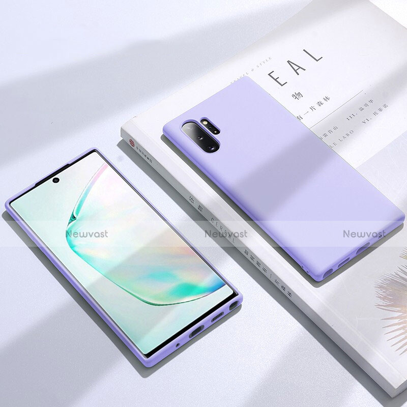 Ultra-thin Silicone Gel Soft Case 360 Degrees Cover C02 for Samsung Galaxy Note 10 Plus 5G Purple