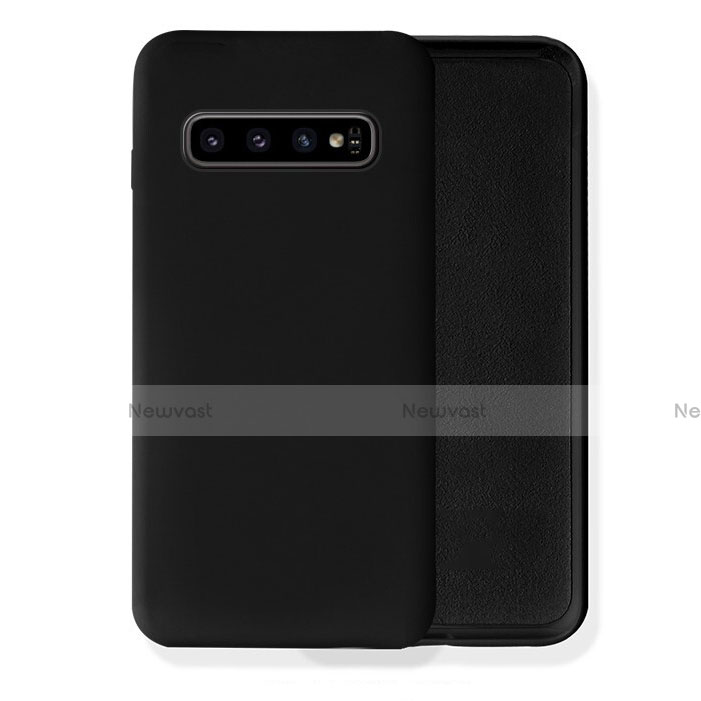 Ultra-thin Silicone Gel Soft Case 360 Degrees Cover C02 for Samsung Galaxy S10 5G Black