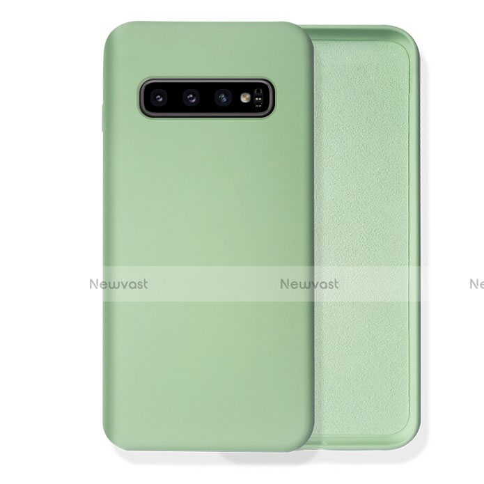 Ultra-thin Silicone Gel Soft Case 360 Degrees Cover C02 for Samsung Galaxy S10 Green