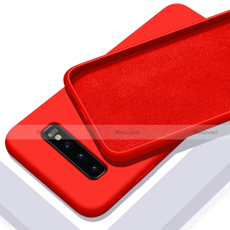 Ultra-thin Silicone Gel Soft Case 360 Degrees Cover C02 for Samsung Galaxy S10 Plus Red