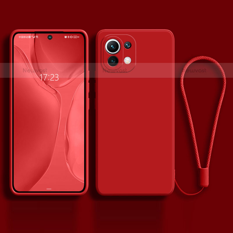 Ultra-thin Silicone Gel Soft Case 360 Degrees Cover C02 for Xiaomi Mi 11 5G Red