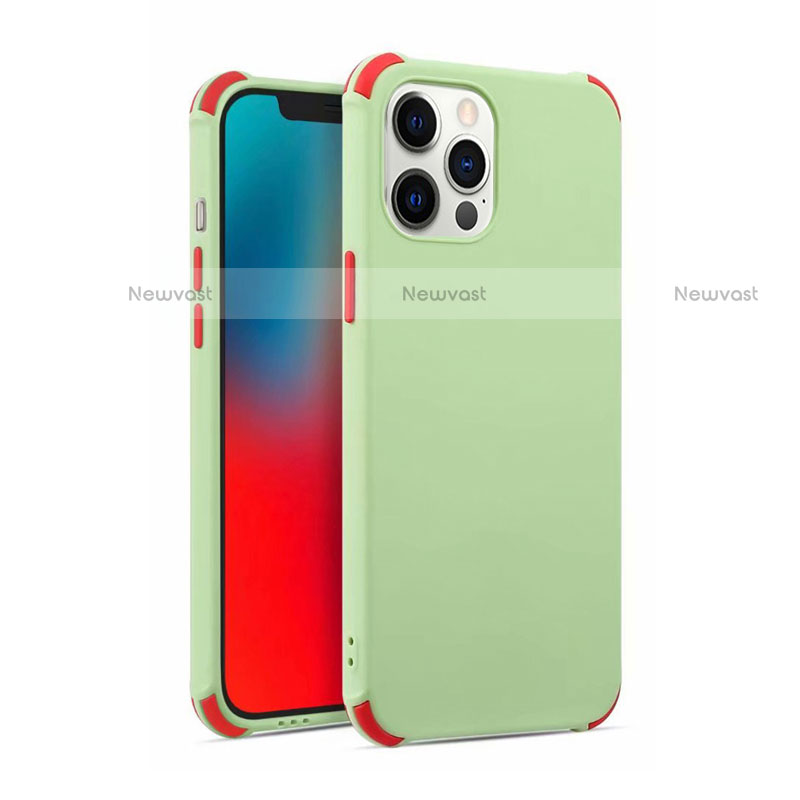 Ultra-thin Silicone Gel Soft Case 360 Degrees Cover C03 for Apple iPhone 12 Pro Matcha Green