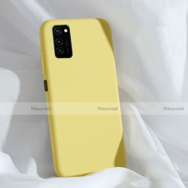 Ultra-thin Silicone Gel Soft Case 360 Degrees Cover C03 for Huawei Honor V30 Pro 5G Yellow