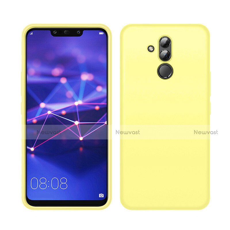 Ultra-thin Silicone Gel Soft Case 360 Degrees Cover C03 for Huawei Mate 20 Lite Yellow