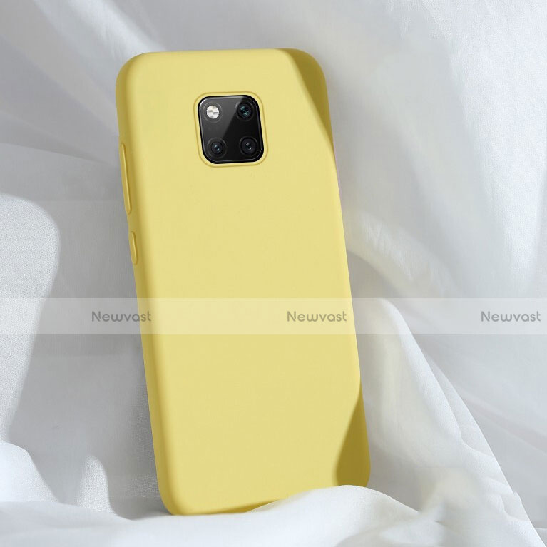 Ultra-thin Silicone Gel Soft Case 360 Degrees Cover C03 for Huawei Mate 20 Pro Yellow