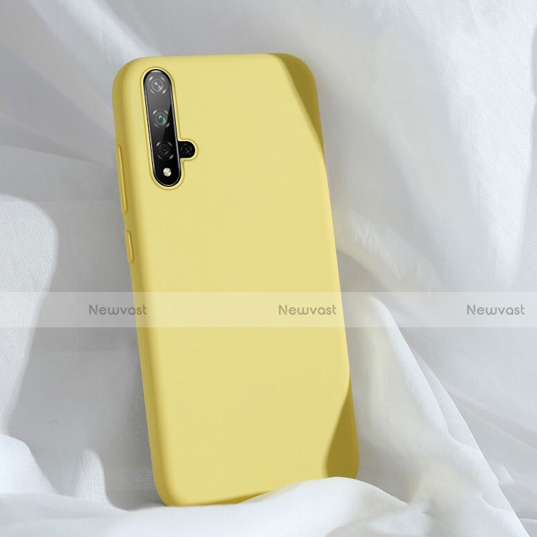 Ultra-thin Silicone Gel Soft Case 360 Degrees Cover C03 for Huawei Nova 5 Pro Yellow