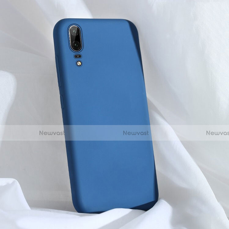 Ultra-thin Silicone Gel Soft Case 360 Degrees Cover C03 for Huawei P20 Blue