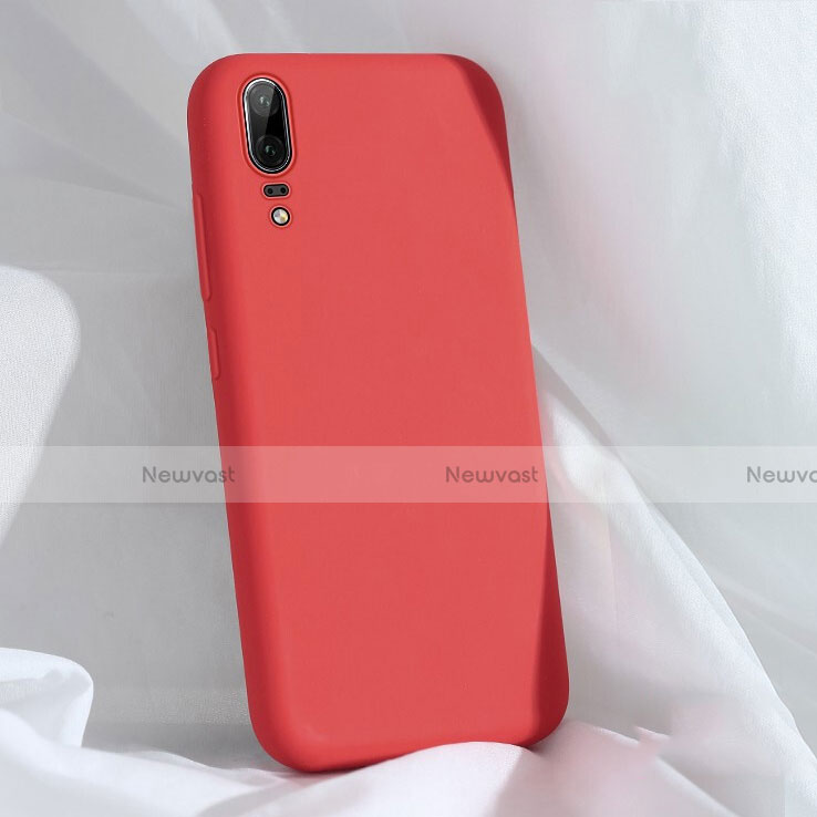 Ultra-thin Silicone Gel Soft Case 360 Degrees Cover C03 for Huawei P20 Red