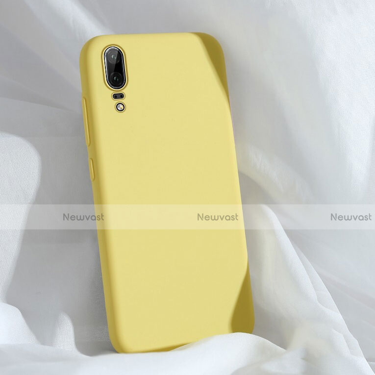 Ultra-thin Silicone Gel Soft Case 360 Degrees Cover C03 for Huawei P20 Yellow