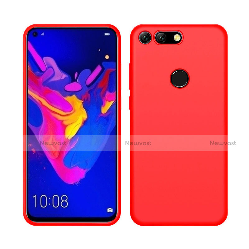 Ultra-thin Silicone Gel Soft Case 360 Degrees Cover C04 for Huawei Honor V20 Red