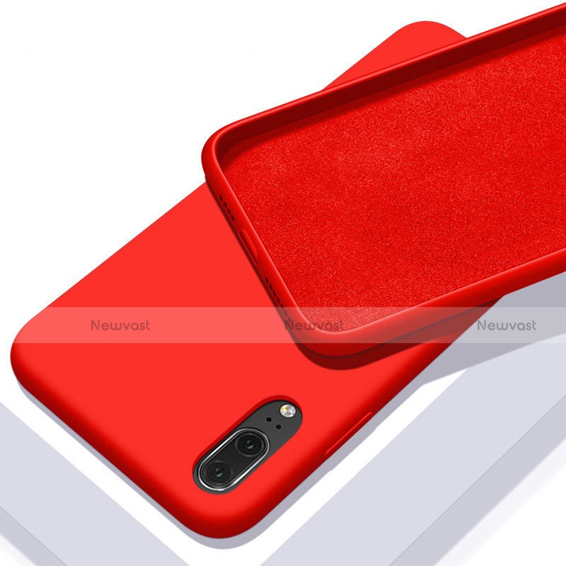 Ultra-thin Silicone Gel Soft Case 360 Degrees Cover C04 for Huawei P20 Red