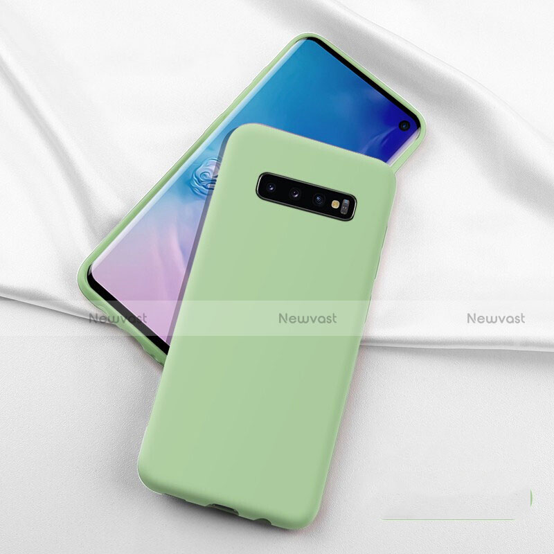 Ultra-thin Silicone Gel Soft Case 360 Degrees Cover C04 for Samsung Galaxy S10 5G Green