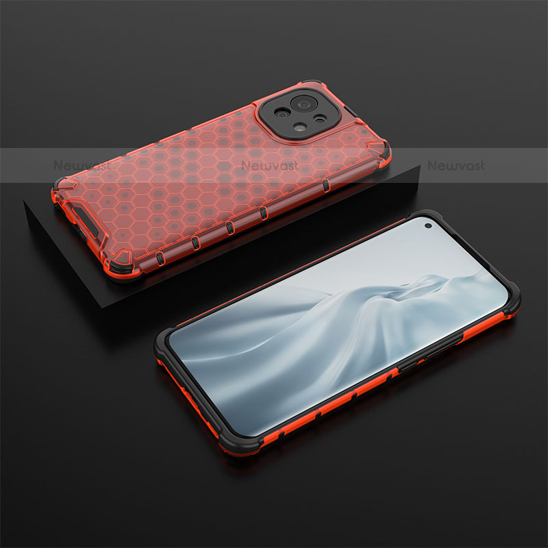 Ultra-thin Silicone Gel Soft Case 360 Degrees Cover C04 for Xiaomi Mi 11 Lite 4G Red