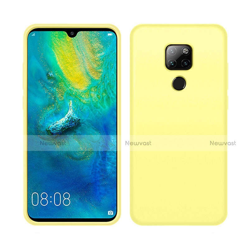 Ultra-thin Silicone Gel Soft Case 360 Degrees Cover C05 for Huawei Mate 20 X 5G Yellow