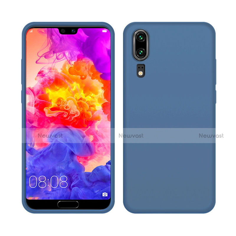 Ultra-thin Silicone Gel Soft Case 360 Degrees Cover C05 for Huawei P20 Blue