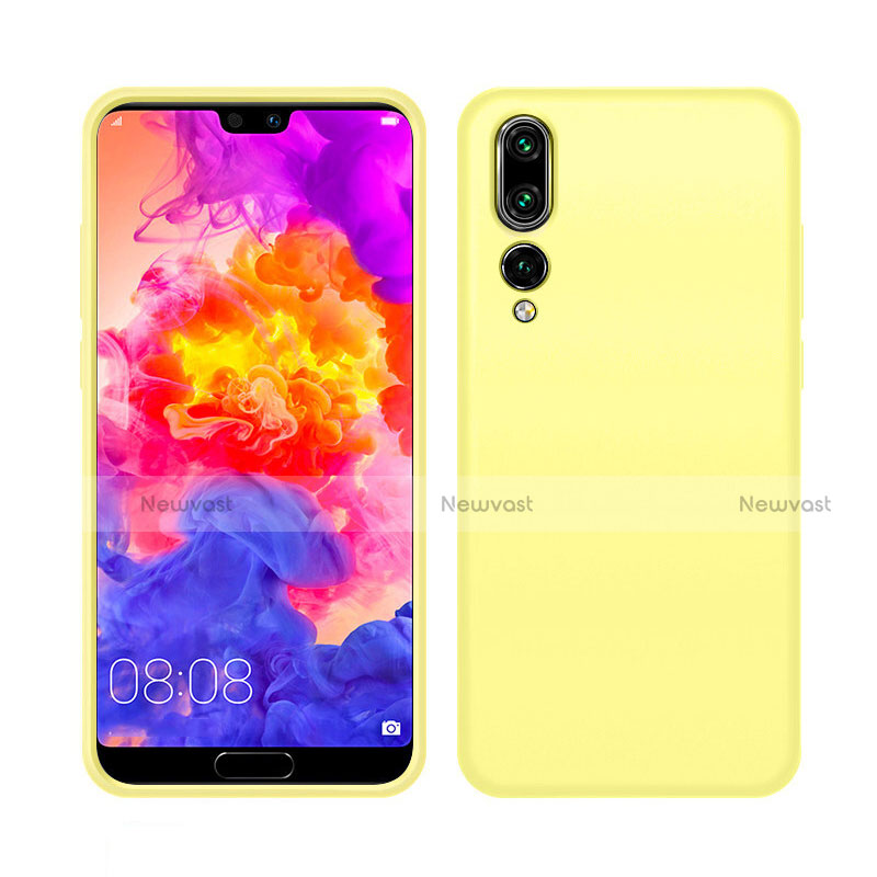 Ultra-thin Silicone Gel Soft Case 360 Degrees Cover C05 for Huawei P20 Pro Yellow