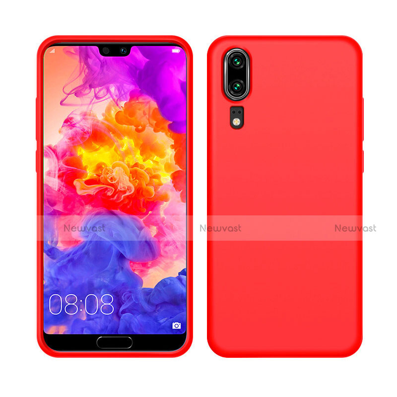 Ultra-thin Silicone Gel Soft Case 360 Degrees Cover C05 for Huawei P20 Red