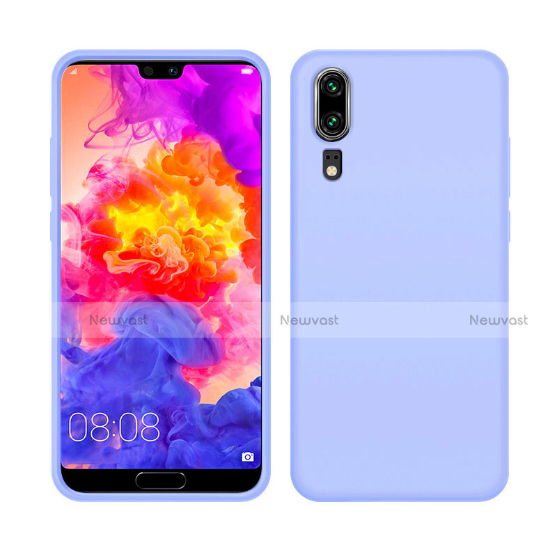 Ultra-thin Silicone Gel Soft Case 360 Degrees Cover C05 for Huawei P20 Sky Blue