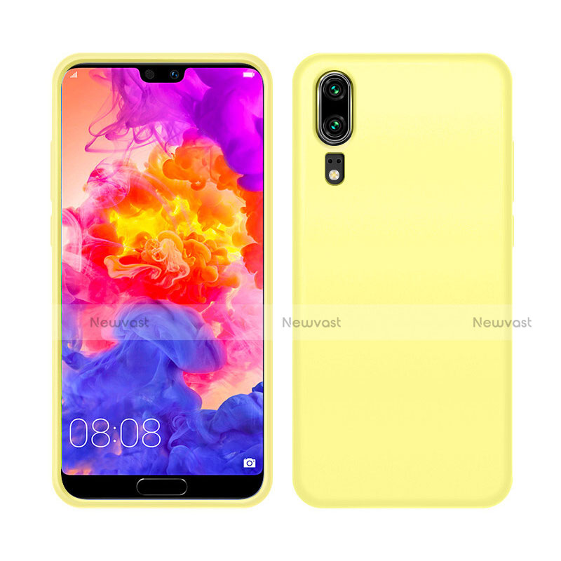 Ultra-thin Silicone Gel Soft Case 360 Degrees Cover C05 for Huawei P20 Yellow